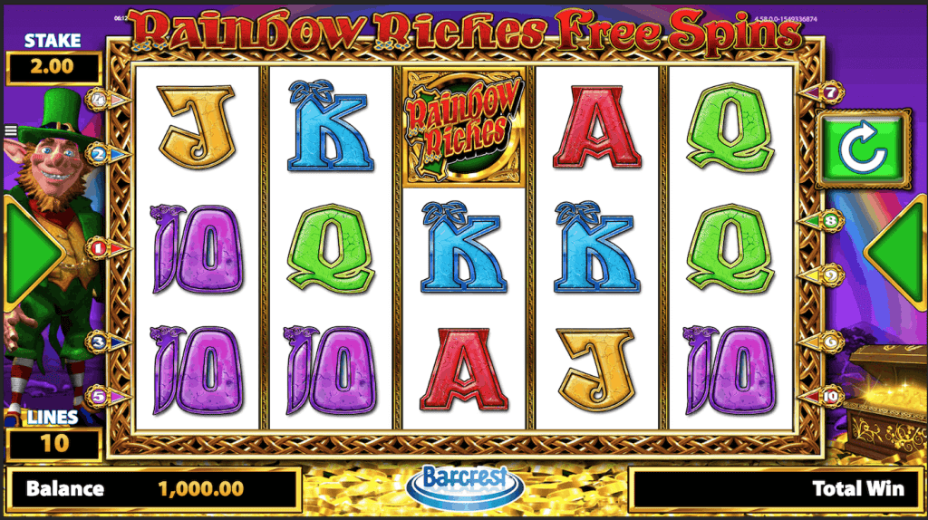 Играть бесплатно Rainbow Riches