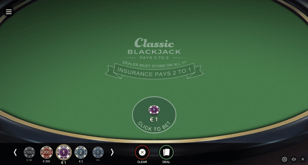 Mängi tasuta Classic Blackjack (6 Deck)