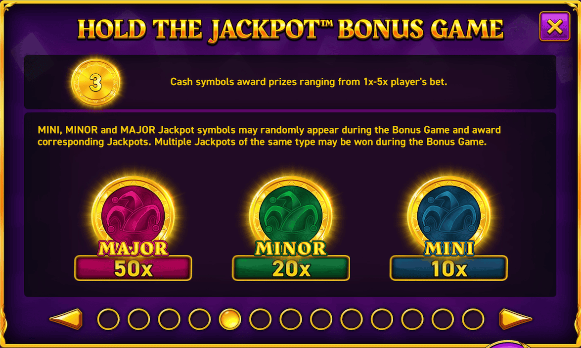 hold the jackpot bonus game 