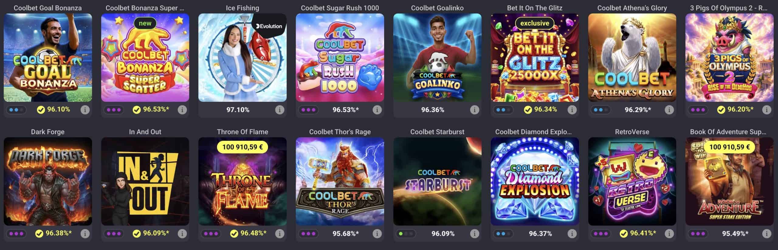 Coolbet slotid