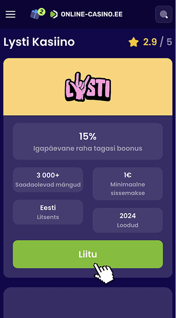 Ava kasiino Lysti.com