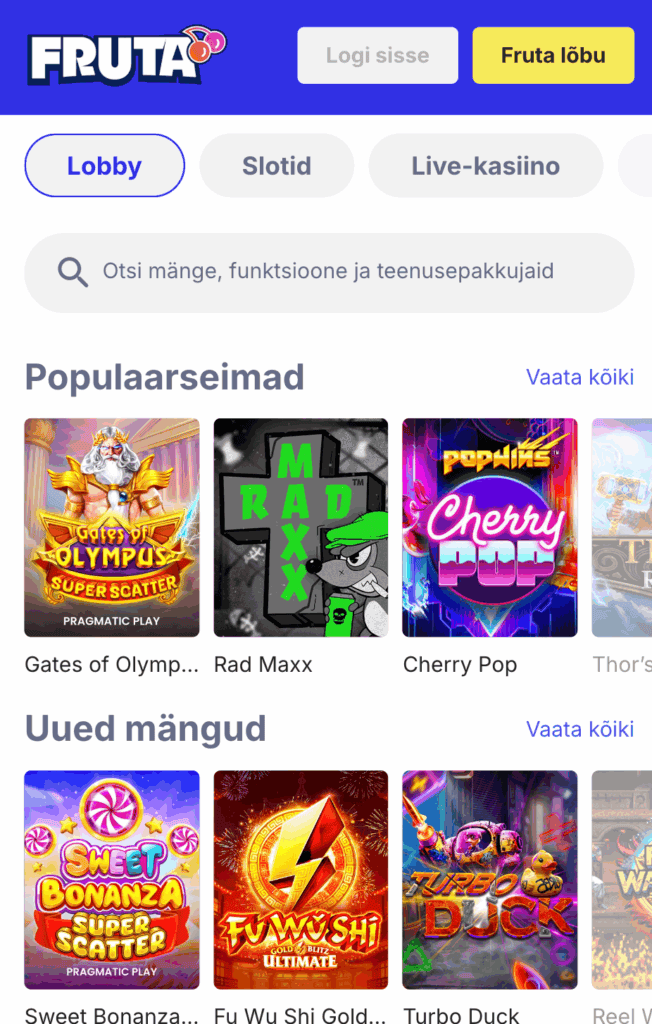 Перейди в казино Fruta