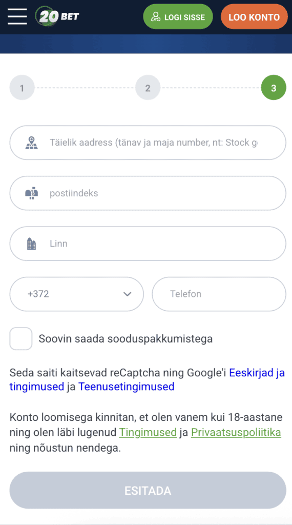 Täida kolmas ja viimane osa