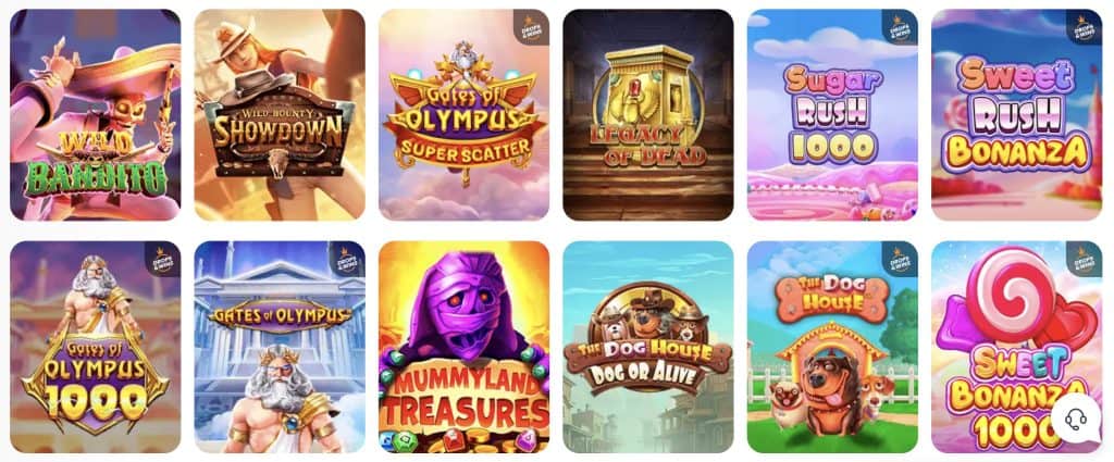 Monro Casino mängud