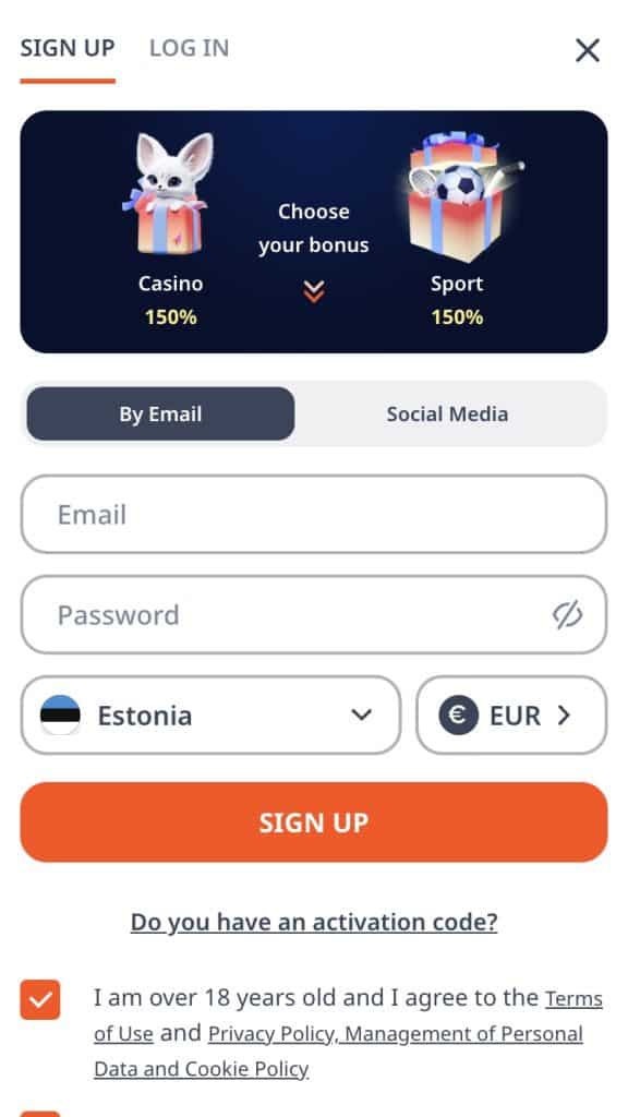 Alusta ankeedi täitmist